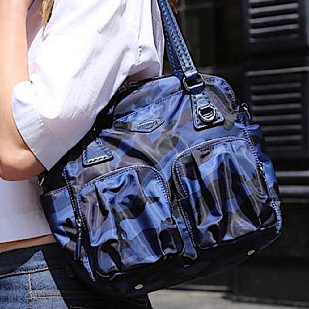 MZ Wallace Dark Blue Camo Roxy Bag